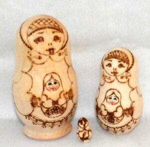 DIY 5-set with small doll CLR nesting Doll Babooshki s raw plain unpainted Unfinished Montessori blank