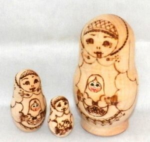 DIY 5-set with small doll CLR nesting Doll Babooshki s raw plain unpainted Unfinished Montessori blank