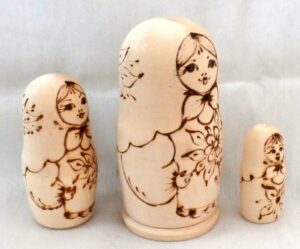 DIY 3-set with flowers CLR nesting Doll Babooshki s raw plain unpainted Unfinished Montessori blank