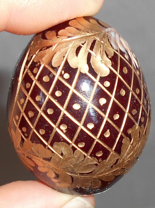 Dark Red Glass Egg Extra Small Coat Of Arms – Dolls In Dolls - Babushka ...