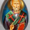 Saint Nicholas GIANT Egg with decorated stand
