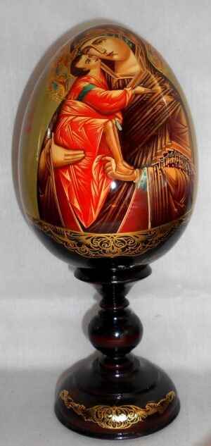Our Lady of Don GIANT Egg with decorated stand - 10