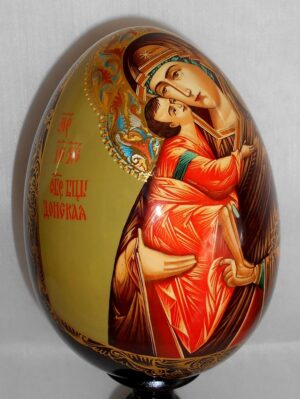 Our Lady of Don GIANT Egg with decorated stand - 3