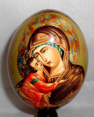 Our Lady of Don GIANT Egg with decorated stand - 7