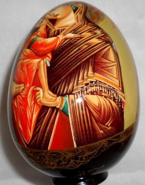 Our Lady of Don GIANT Egg with decorated stand - 9