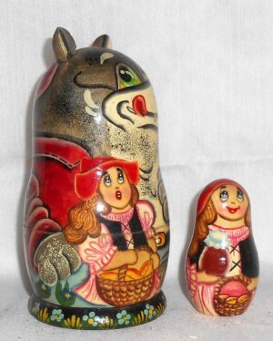 Red Ridding Hood 3-set nesting Doll Babooshki s
