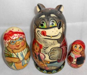 Red Ridding Hood 3-set nesting Doll Babooshki s