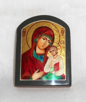 Our Lady icon 5.2 x 6.7 cm - 4