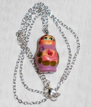 Necklace orchid with roses Babooshki s
