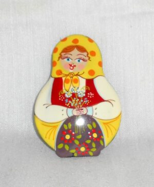 Katya with blue flowers Brooch - 2