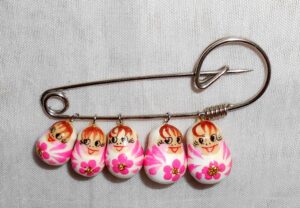 pin white with pink flowers Babooshki s
