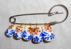 pin white with blue flowers Babooshki s