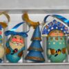 Christmas décor in blue and cyan 7-set   Babushka Matryoshka nesting Doll  Babooshki Babushkas BOX SET