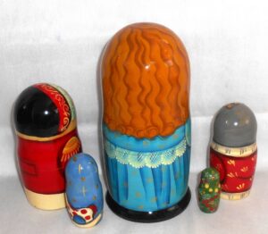 Nutcracker and Wendy 5-set nesting Doll Babooshki s