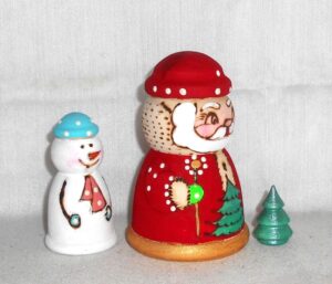 Santa bell shape 3-set nesting Doll Babooshki s