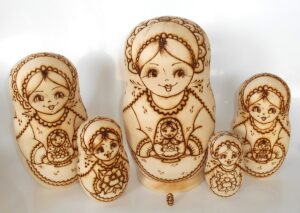 DIY 10-set with doll giant 24 cm nesting Doll Babooshki s raw plain unpainted Unfinished Montessori blank
