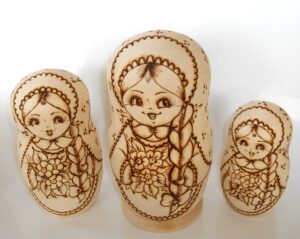 DIY 10-set with plait giant 24 cm nesting Doll Babooshki s raw plain unpainted Unfinished Montessori blank