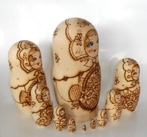 DIY 10-set with Flower basket giant 24 cm nesting Doll Babooshki s raw plain unpainted Unfinished Montessori blank