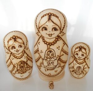 DIY 7-set with giant 22 cm nesting Doll Babooshki s raw plain unpainted Unfinished Montessori blank