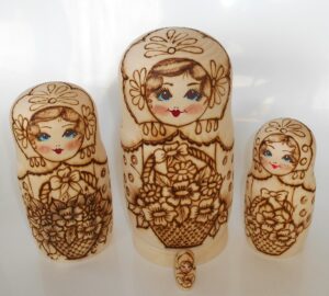 DIY 7-set with giant 22 cm nesting Doll Babooshki s raw plain unpainted Unfinished Montessori blank