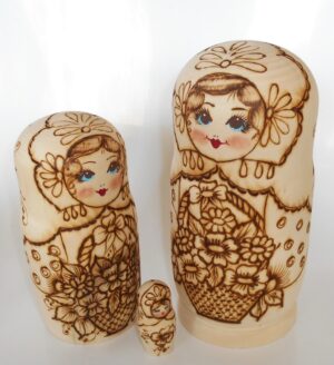 DIY 7-set with giant 22 cm nesting Doll Babooshki s raw plain unpainted Unfinished Montessori blank