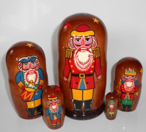 Nutcracker Babushka Matryoshka nesting Doll  Babooshki Babushkas
