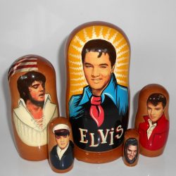 Elvis Presley Sun Large Babushka Matryoshka nesting Doll Babooshki Babushkas