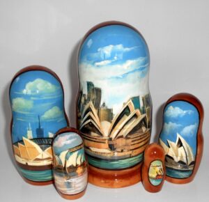 Sydney Opera House   Babushka Matryoshka nesting Doll  Babooshki Babushkas