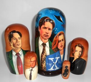 X Files Babushka   Babushka Matryoshka nesting Doll  Babooshki Babushkas