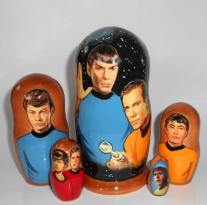 Star trek II Babushka Matryoshka nesting Doll  Babooshki Babushkas