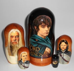 Lord of the Ring Babushka  Babushka Matryoshka nesting Doll  Babooshki Babushkas