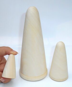 Blank DIY 3-set conical shape 17cm raw plain unpainted Unfinished Montessori DIY BLANK nesting Doll Babooshki s