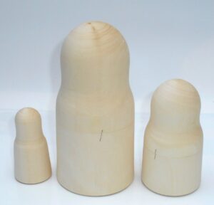 Blank DIY 3-set bell shape large 16cm raw plain unpainted Unfinished Montessori DIY  BLANK  Babushka Matryoshka nesting Doll Babooshki Babushkas