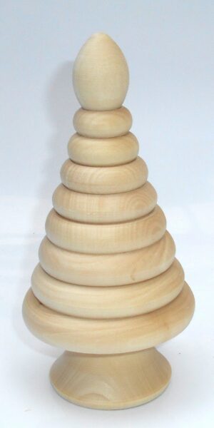 DIY Pyramid 16 cm raw plain unpainted Unfinished Montessori DIY  BLANK