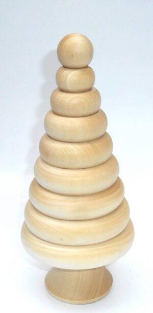 DIY Pyramid 22 cm raw plain unpainted Unfinished Montessori DIY  BLANK