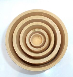 DIY cups Pyramid 12 cm high 5 cups raw plain unpainted Unfinished Montessori DIY BLANK - 5
