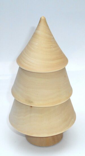 DIY Tree décor box 17 cm high raw plain unpainted Unfinished Montessori DIY BLANK - 4
