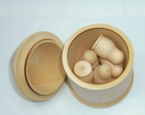 DIY family house décor box 12 cm high raw plain unpainted Unfinished Montessori DIY BLANK