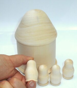 DIY family house décor box 12 cm high raw plain unpainted Unfinished Montessori DIY BLANK