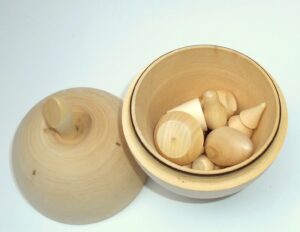 DIY Apple décor box 13 cm high raw plain unpainted Unfinished Montessori DIY BLANK - 2