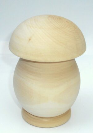DIY Mushrooms décor box 14 cm high raw plain unpainted Unfinished Montessori DIY BLANK - 3