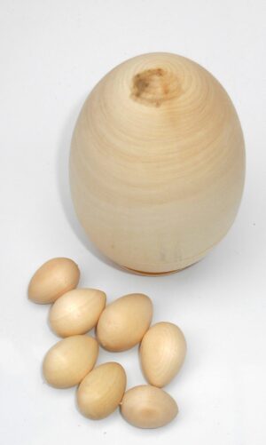 DIY Eggs décor box 12 cm high raw plain