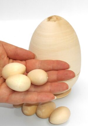 DIY Eggs décor box 12 cm high raw plain - Image 2