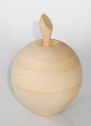 DIY Apple & Pear set 13 cm high raw plain unpainted Unfinished Montessori blank - 6