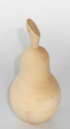 DIY Apple & Pear set 13 cm high raw plain unpainted Unfinished Montessori blank - 3