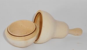 DIY Apple & Pear set 13 cm high raw plain unpainted Unfinished Montessori blank - 4