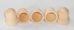 DIY set of 5 finger puppets high 2.5 cm raw plain unpainted Unfinished Montessori blank - 2