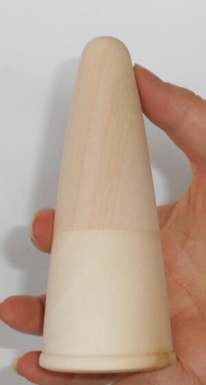 DIY set of 3 cones singles 12 cm high raw plain unpainted Unfinished Montessori blank - 4