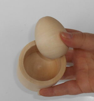 DIY set of 5 cup and egg raw plain unpainted Unfinished Montessori blank - 4