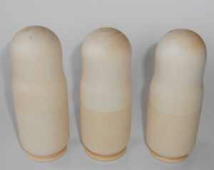 DIY set of 3 tall dolls 14 cm high raw plain unpainted Unfinished Montessori blank